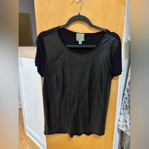 C & C California faux leather top. Excellent condition size SMALL